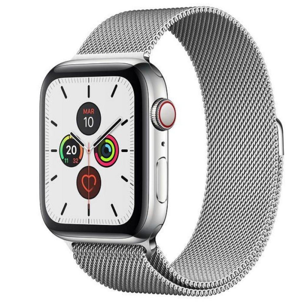 Correa Compatible con Apple Watch Magnética 38/40mm Plateada-0