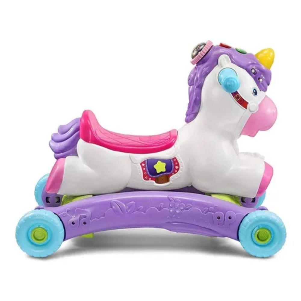 Unicornio Balancín y Correpasillos 2en1 Sonidos y Luces-0