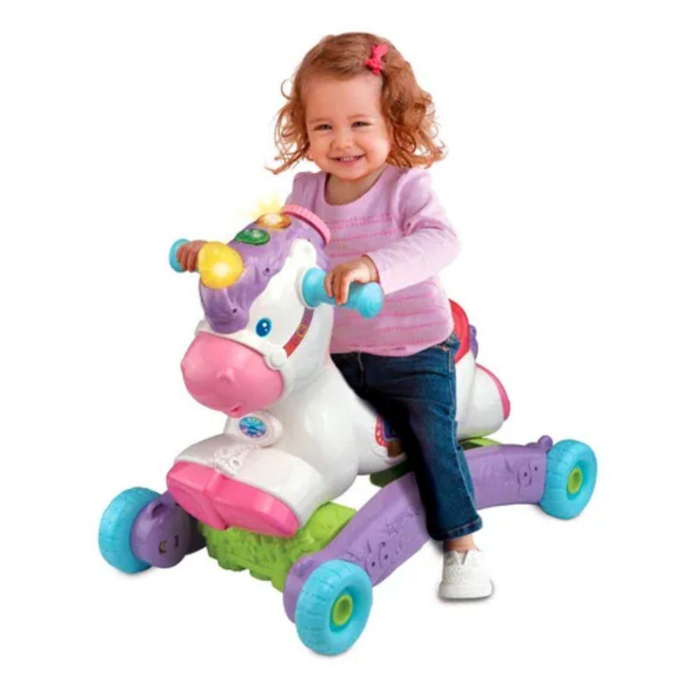 Unicornio Balancín y Correpasillos 2en1 Sonidos y Luces-2