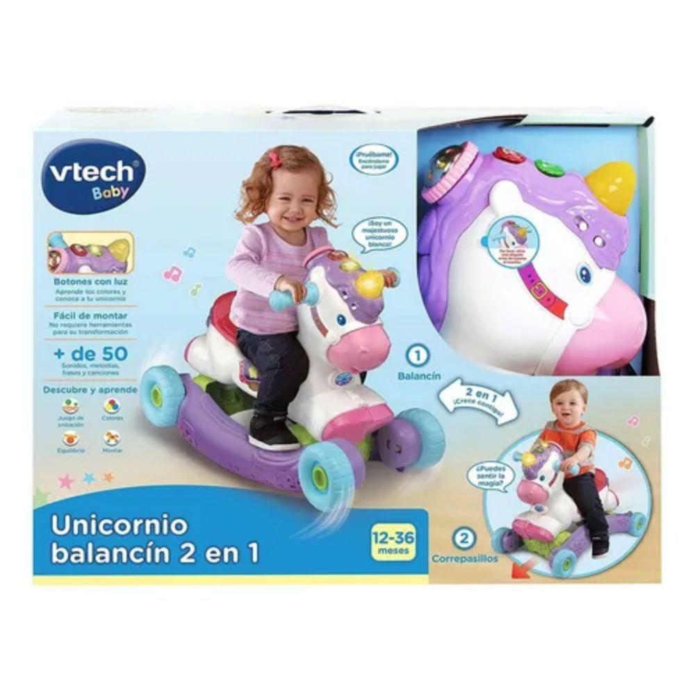 Unicornio Balancín y Correpasillos 2en1 Sonidos y Luces-3