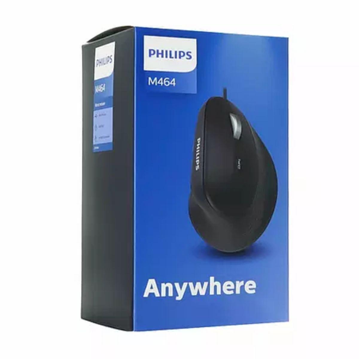 Mouse Vertical Ergonómico Alámbrico Philips M464-2