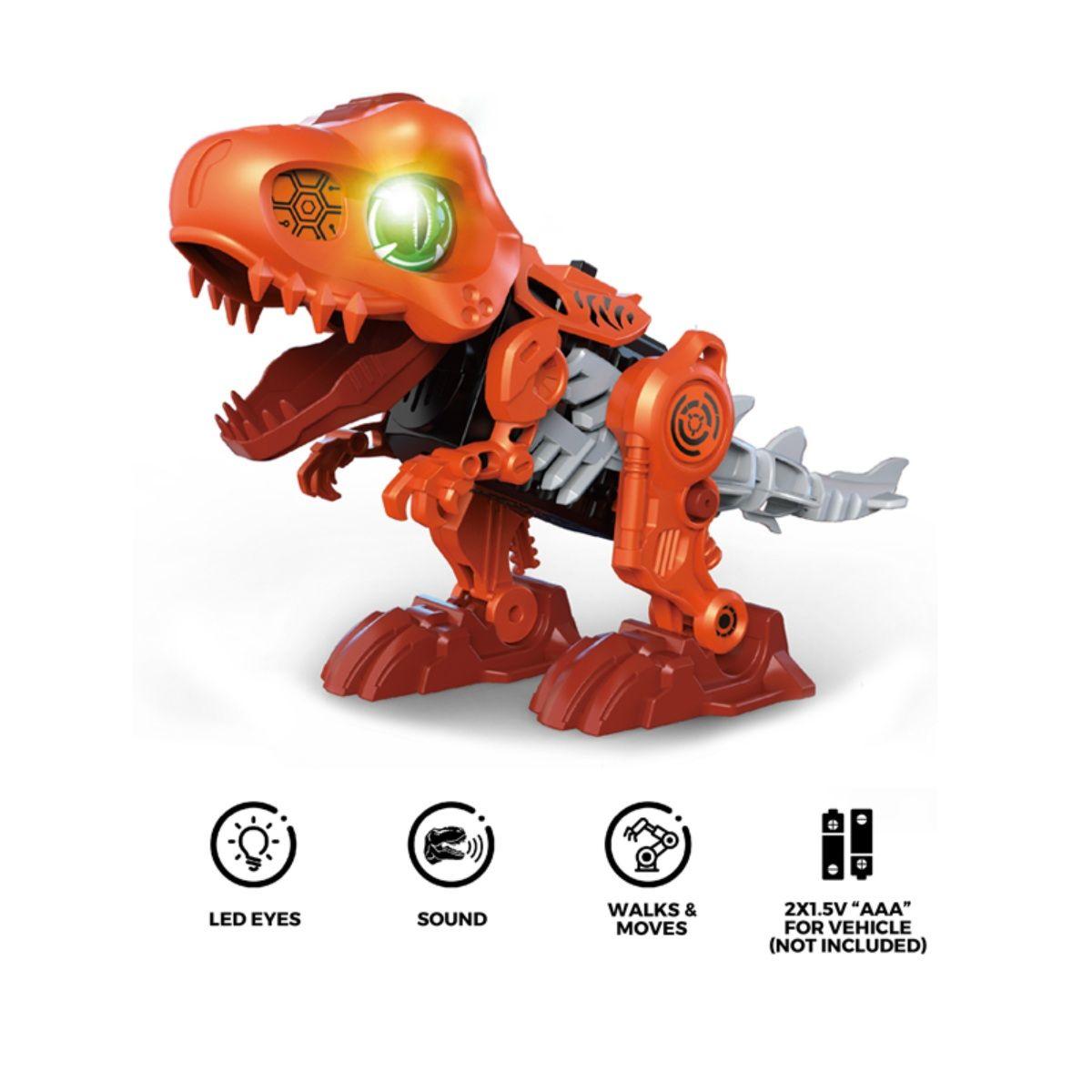 Dinosaurio T-Rex Eléctrico Armable-4