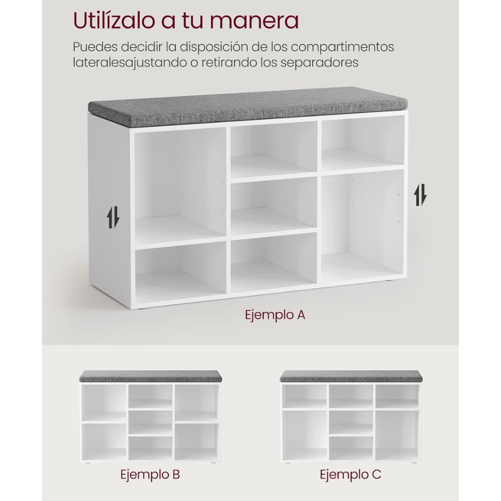 Banqueta Zapatero Blanco Skovde-7