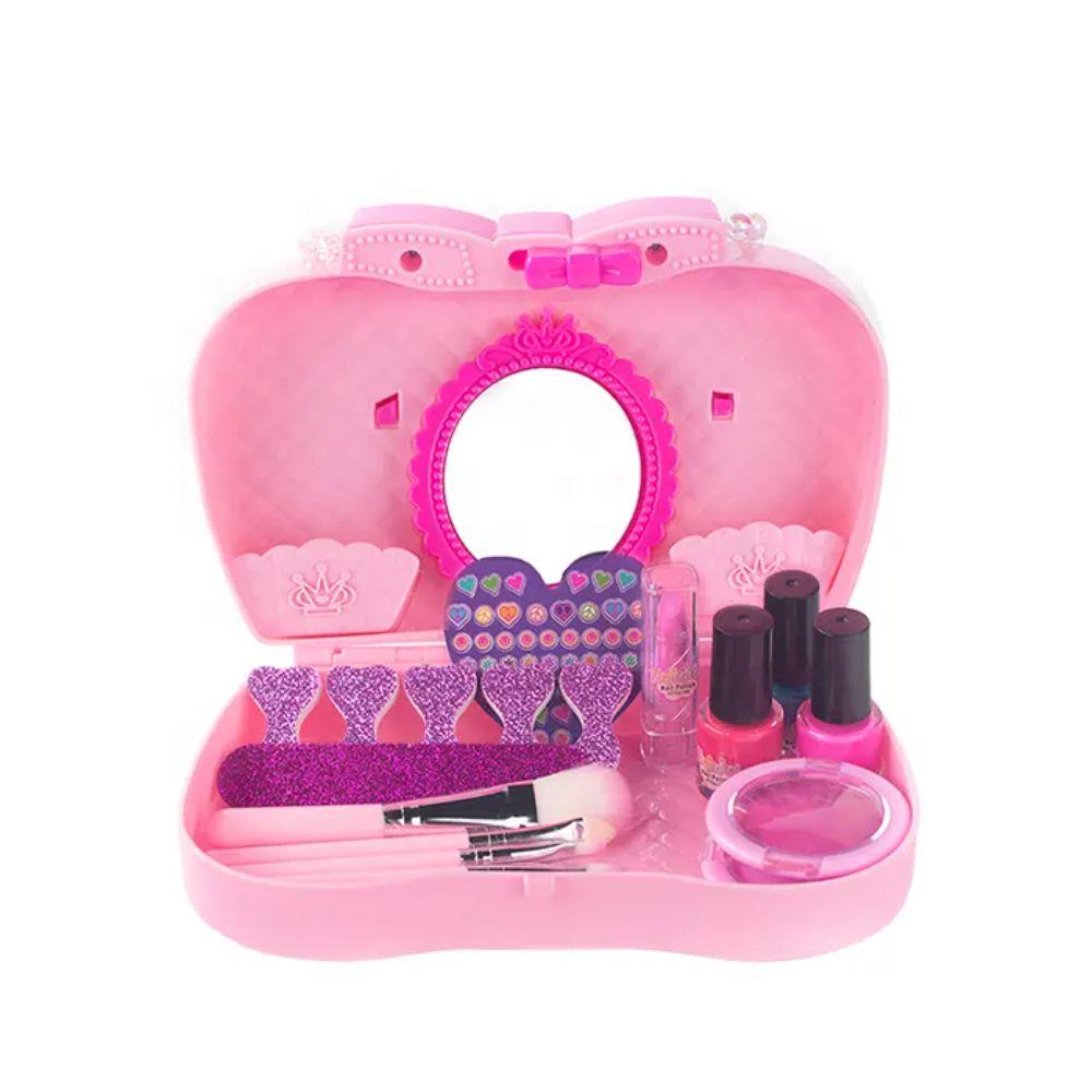 Set Belleza Infantil Maleta Maquillaje y Esmaltes Rosa Mini-0