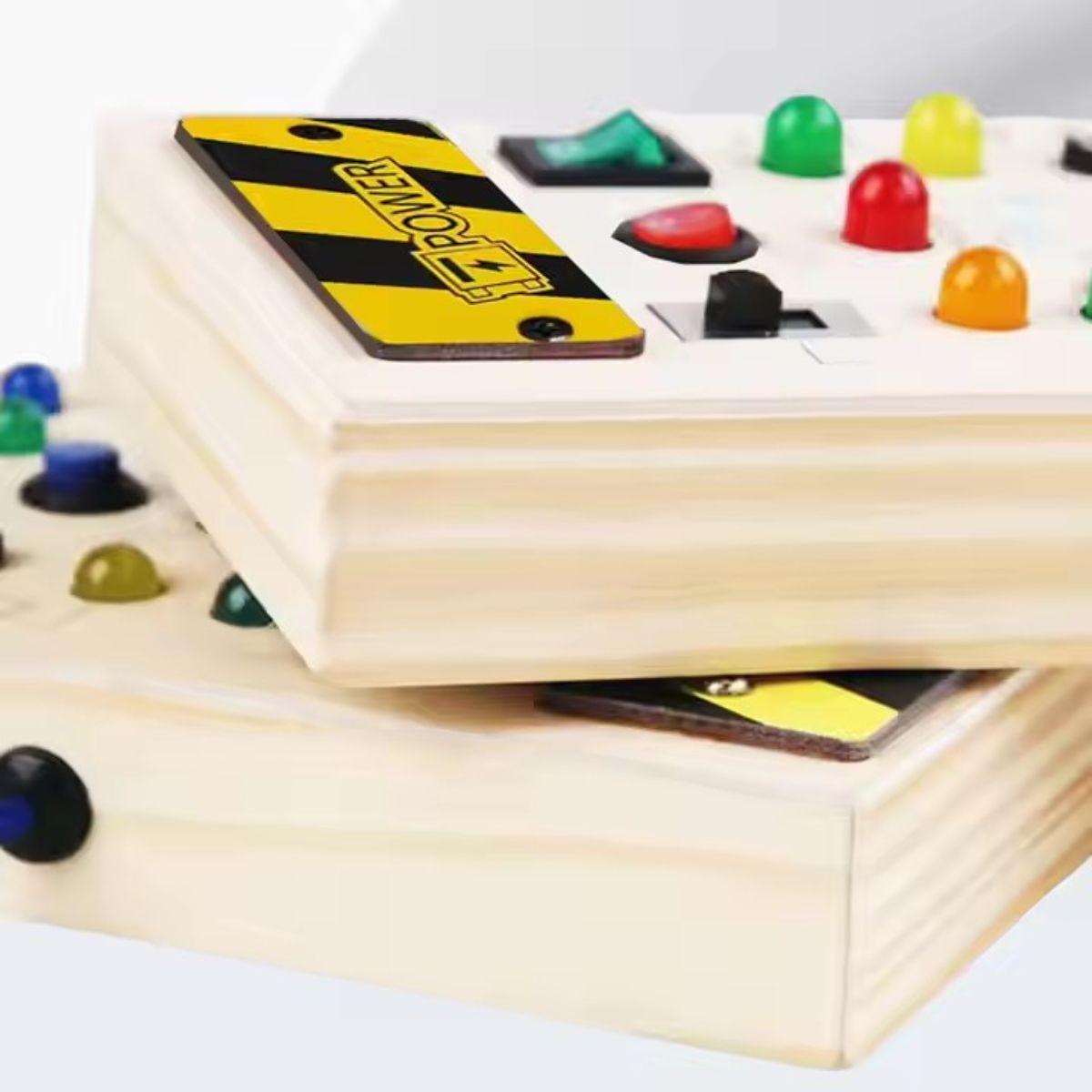 Tablero Sensorial Didáctico de Madera Juguete Montessori-5