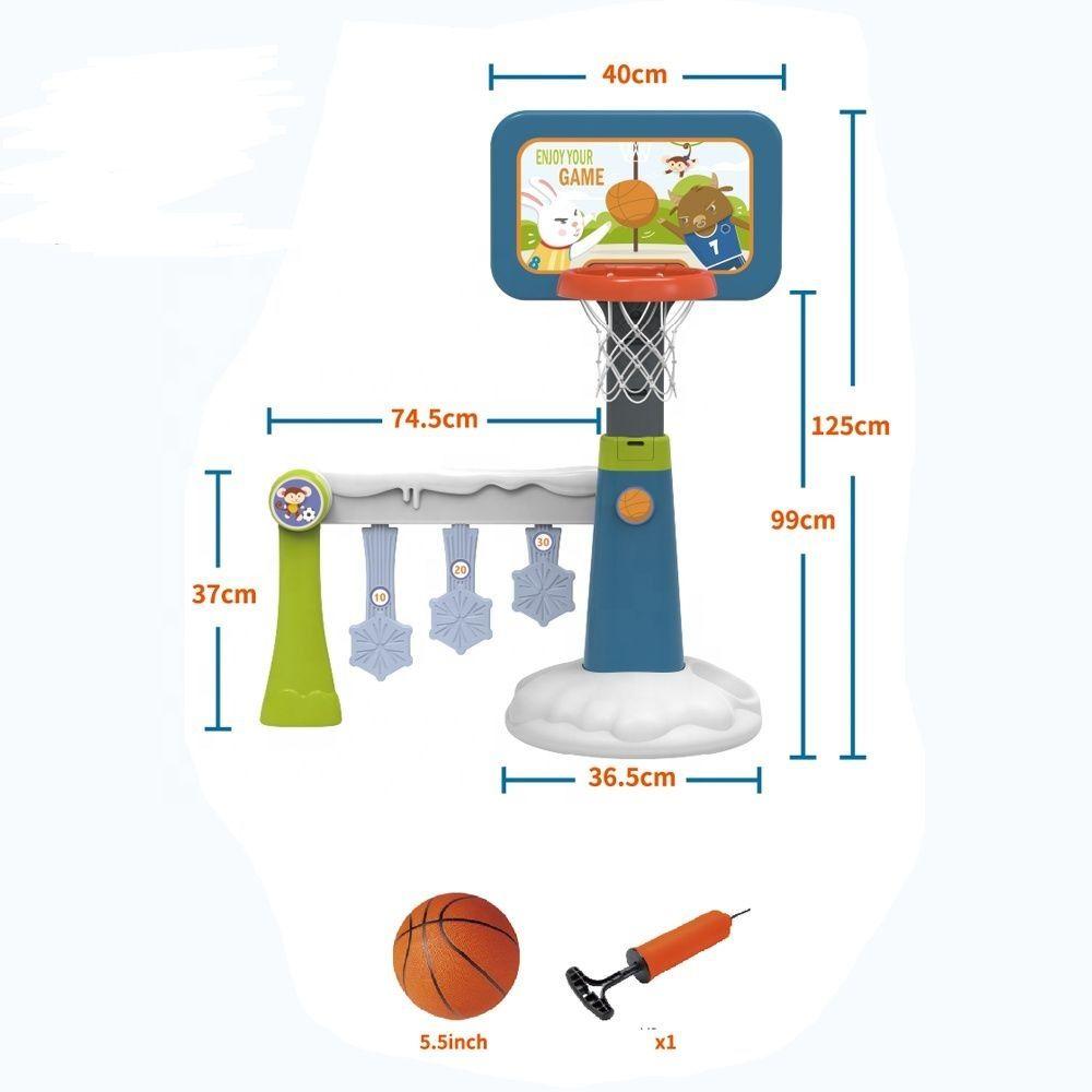 Aro de Basket y Futbol de Juguete 2en1 Azul-1