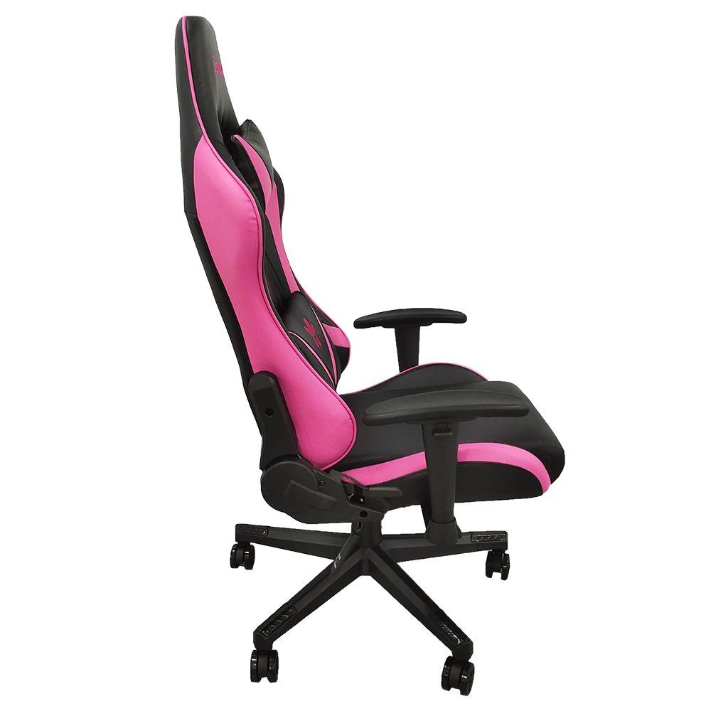 Silla Gamer Pro Reclinable 180 ReposaPies Rosa Spacezat-2
