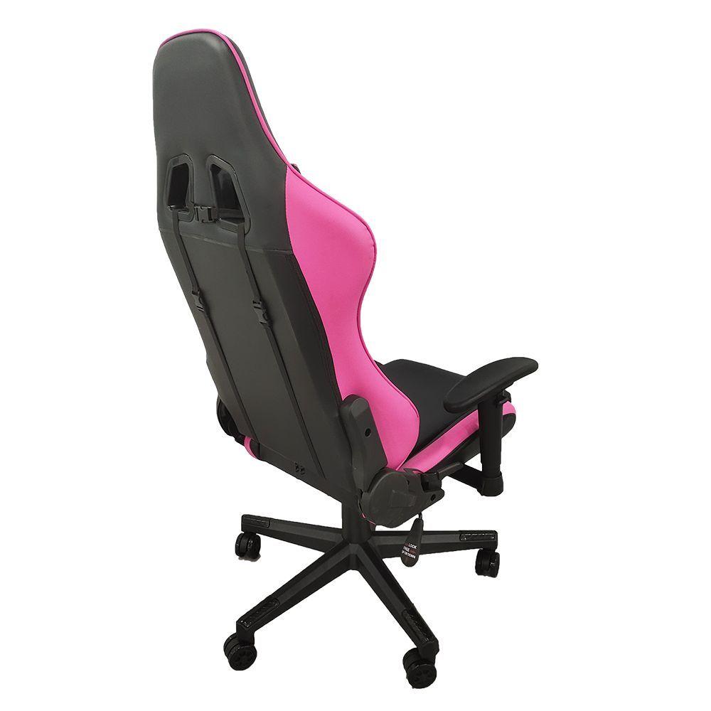 Silla Gamer Pro Reclinable 180 ReposaPies Rosa Spacezat-4