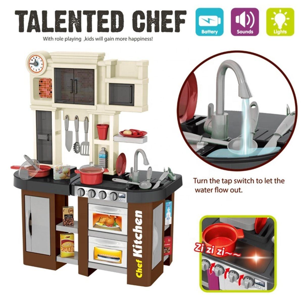 Cocina de Juguete Didáctica Realista Marrón-1