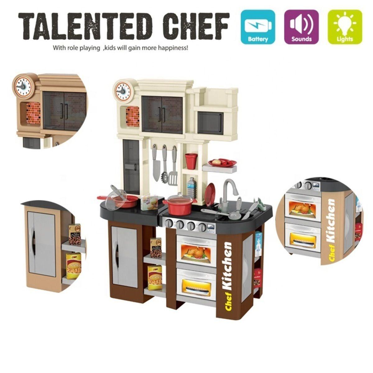 Cocina de Juguete Didáctica Realista Marrón-2