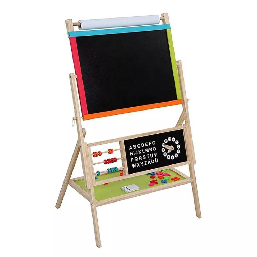 Pizarra Atril de Madera infantil 3 en 1-0