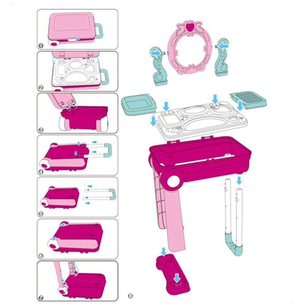 Maleta Tocador de Juguete c/ Luces y Sonidos Rosa-2