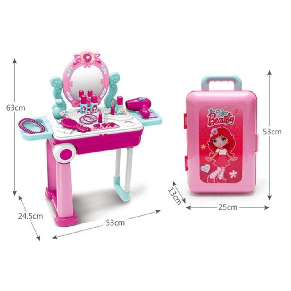 Maleta Tocador de Juguete c/ Luces y Sonidos Rosa-4