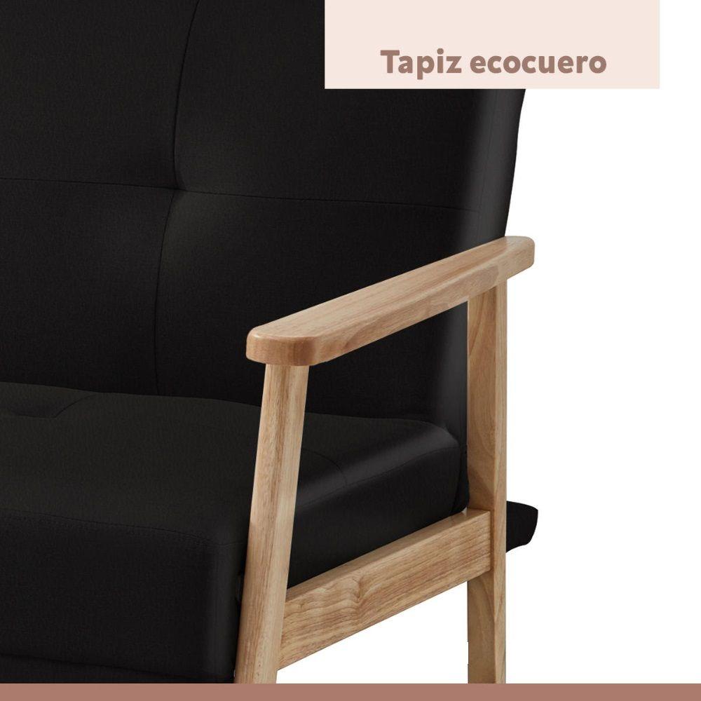 Futón Sofa Cama 3 Cuerpos Lahti Ecocuero Negro-3