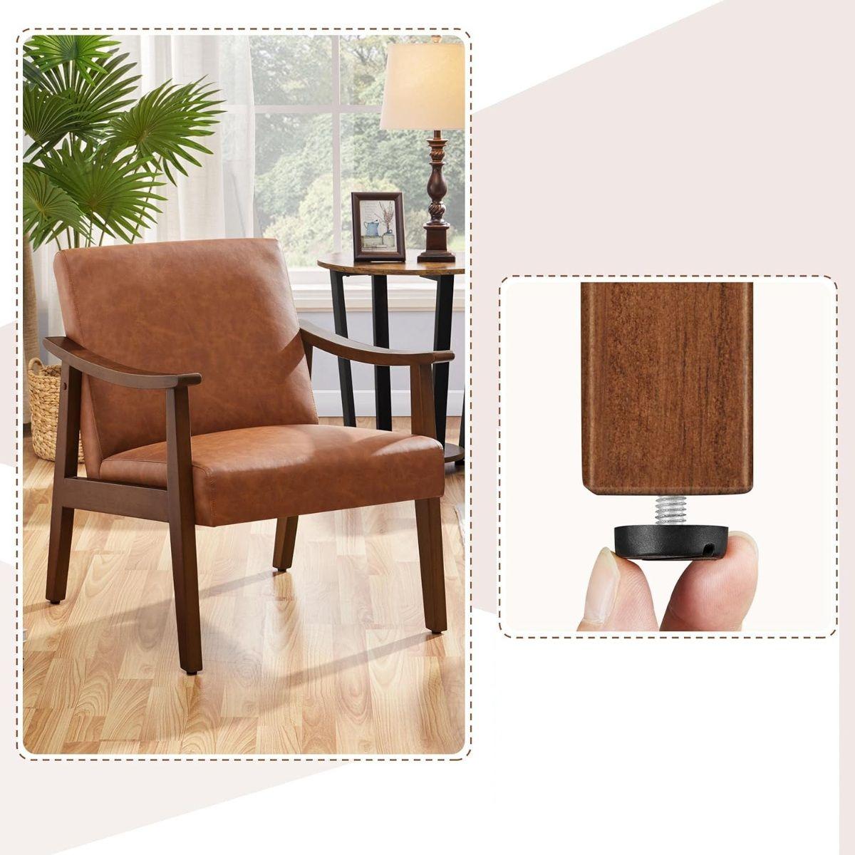 Poltrona Eco cuero Café Riipi-3