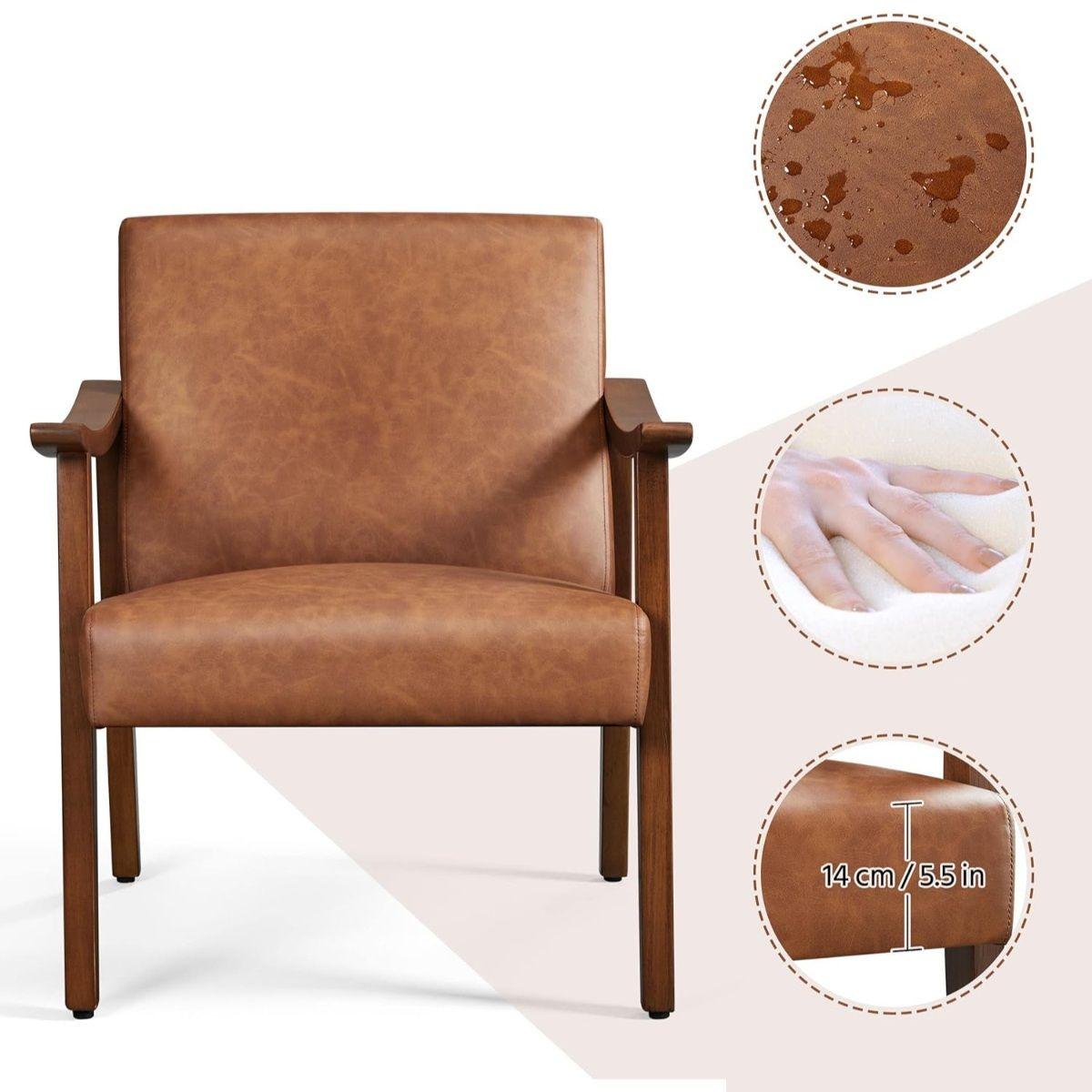 Poltrona Eco cuero Café Riipi-6