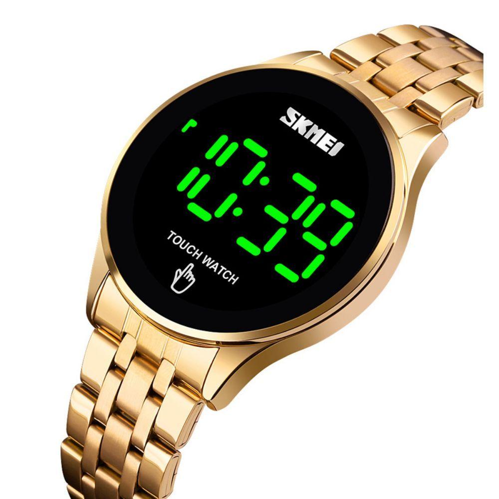 Reloj Pantalla Táctil Digital Metal Gold-1