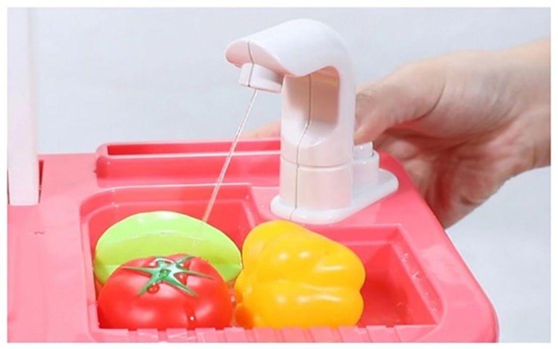 Cocina de Juguete Didáctica 72 cm de Alto Rosada-4