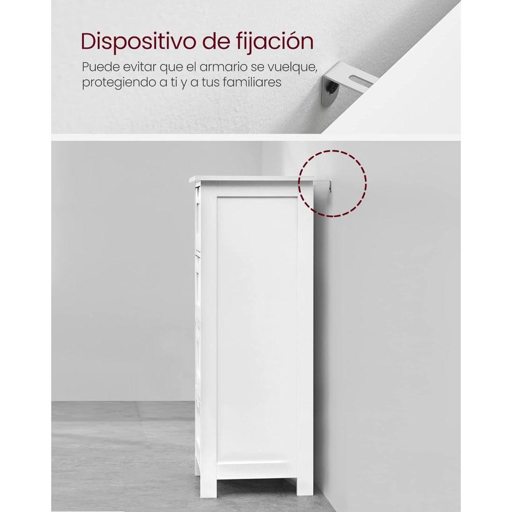 Mueble Organizador Blanco Multiuso 4 Cajones Salem-5