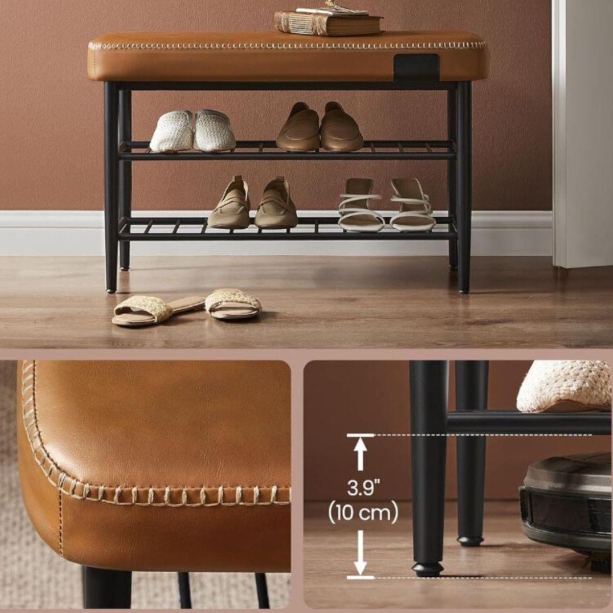 Mueble Zapatero Eco Cuero Cafe Rieti-4