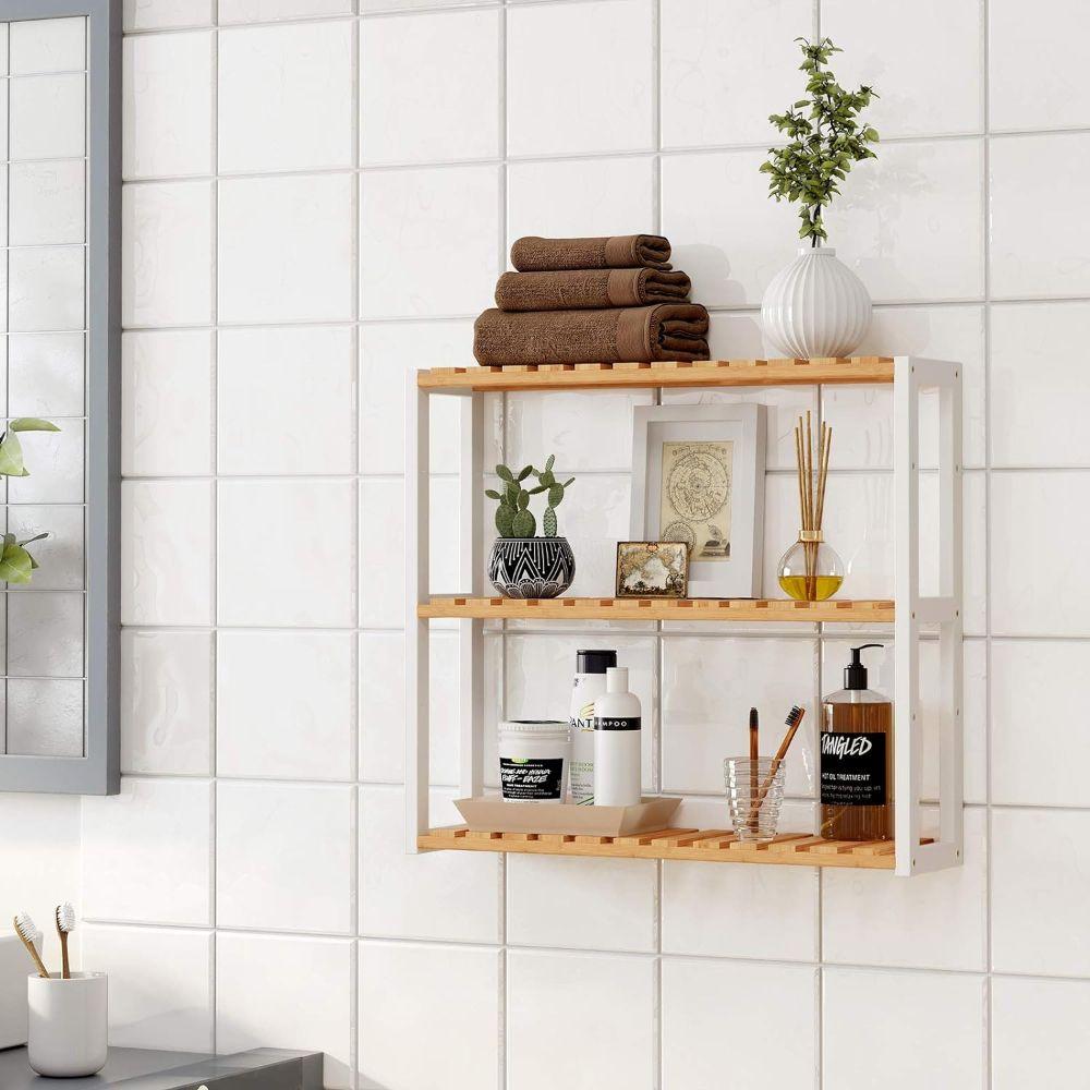 Estanteria Organizador Ajustable Bambu Blanca Skenas-3