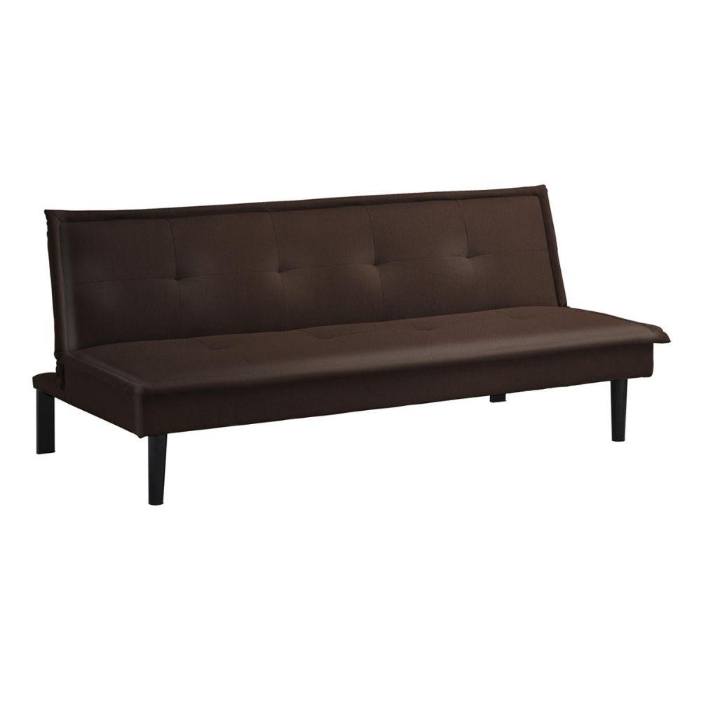 Futón Sofa Cama 2 Cuerpos Boden Ecocuero Café-0