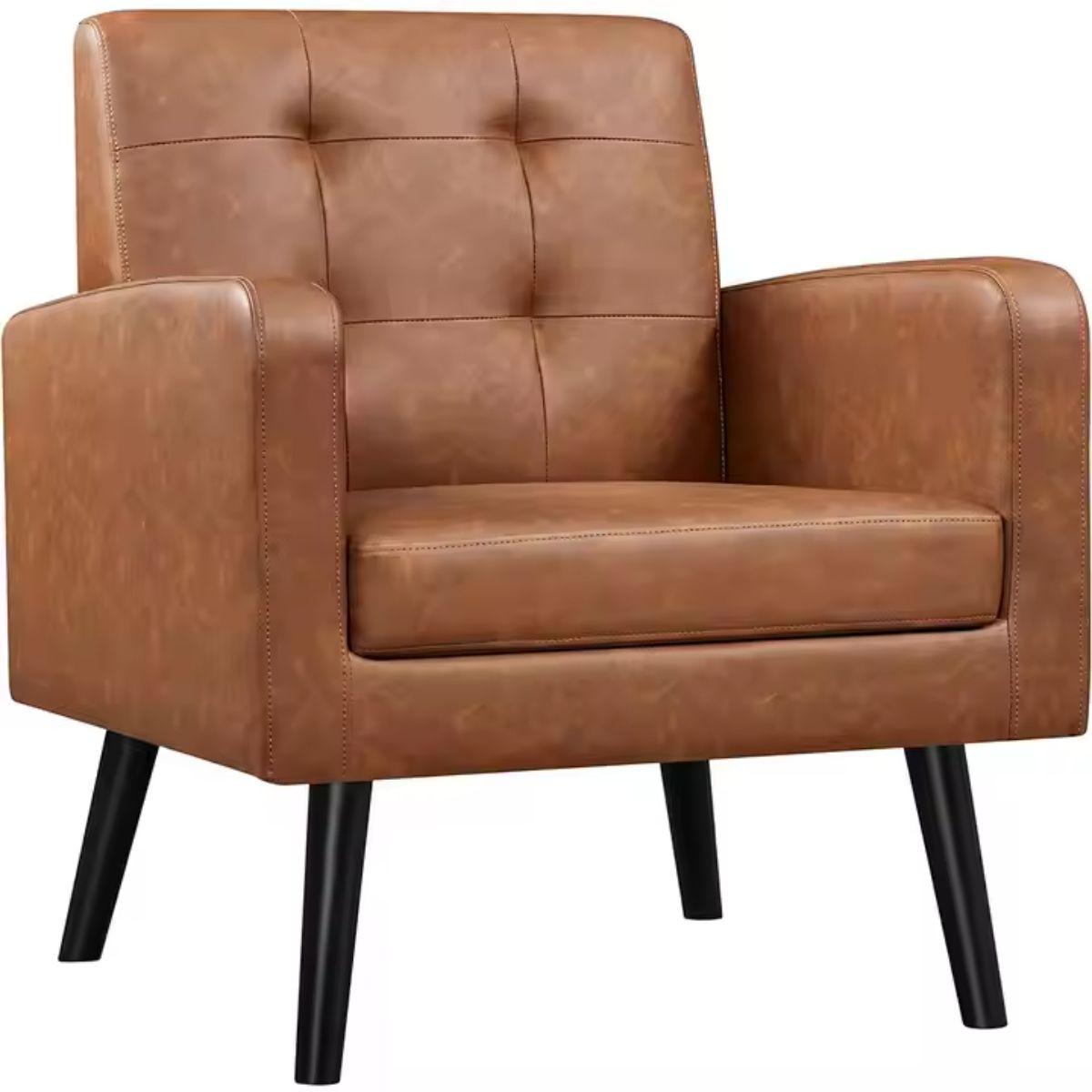 Poltrona Eco cuero Cafe Timra-0