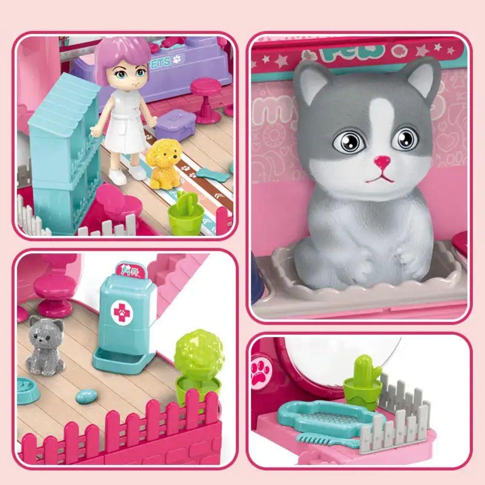 Maleta 3 en 1 Cuidados Mascota Gato Pets Hospital-5