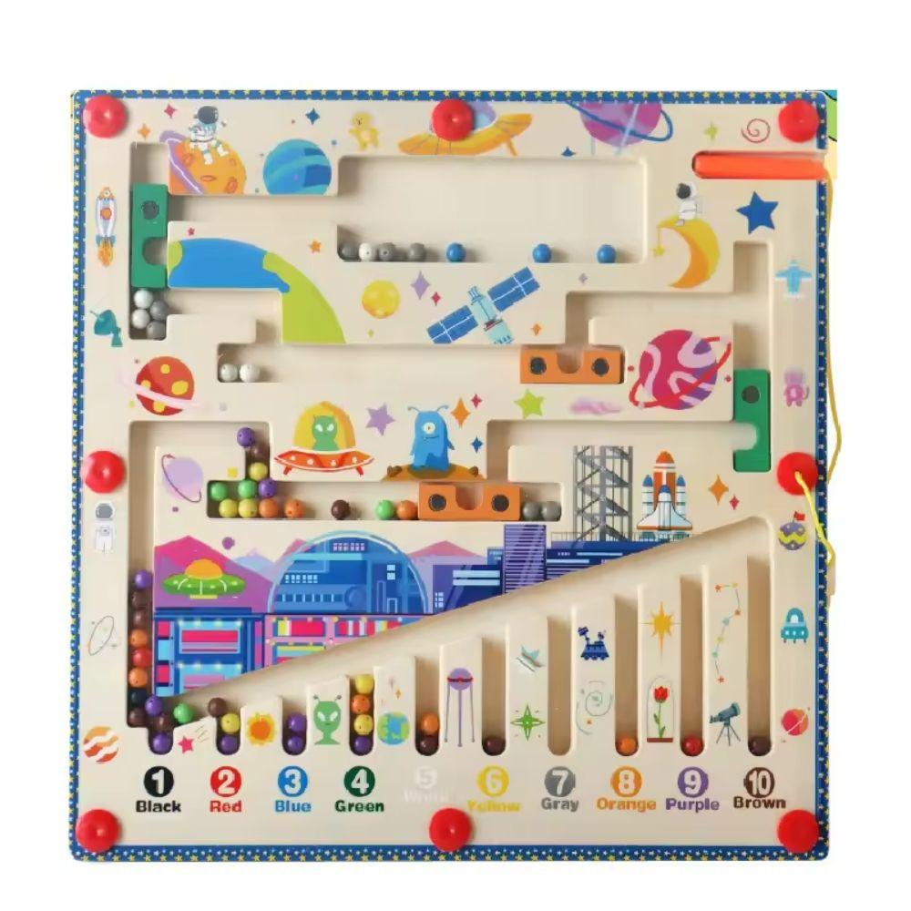 Tablero de Laberinto Espacial Didáctico Juguete Montessori-1