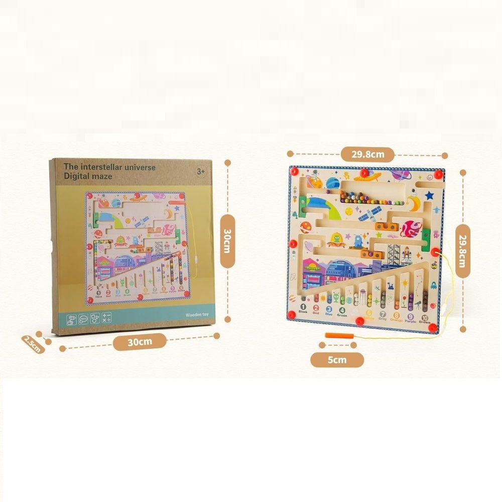 Tablero de Laberinto Espacial Didáctico Juguete Montessori-2