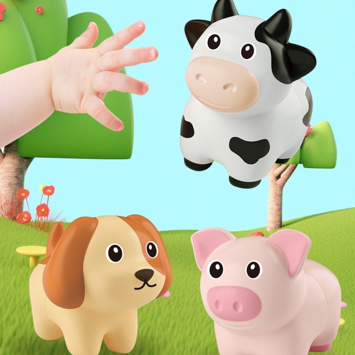 Juego de Emparejamiento y Encaje Animales Granja 10 piezas-3