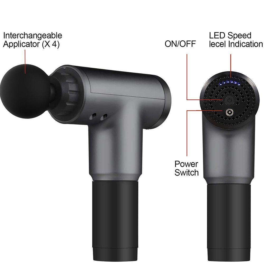 Pistola de Masaje Muscular 4 piezas 6 niveles Spacezat-1