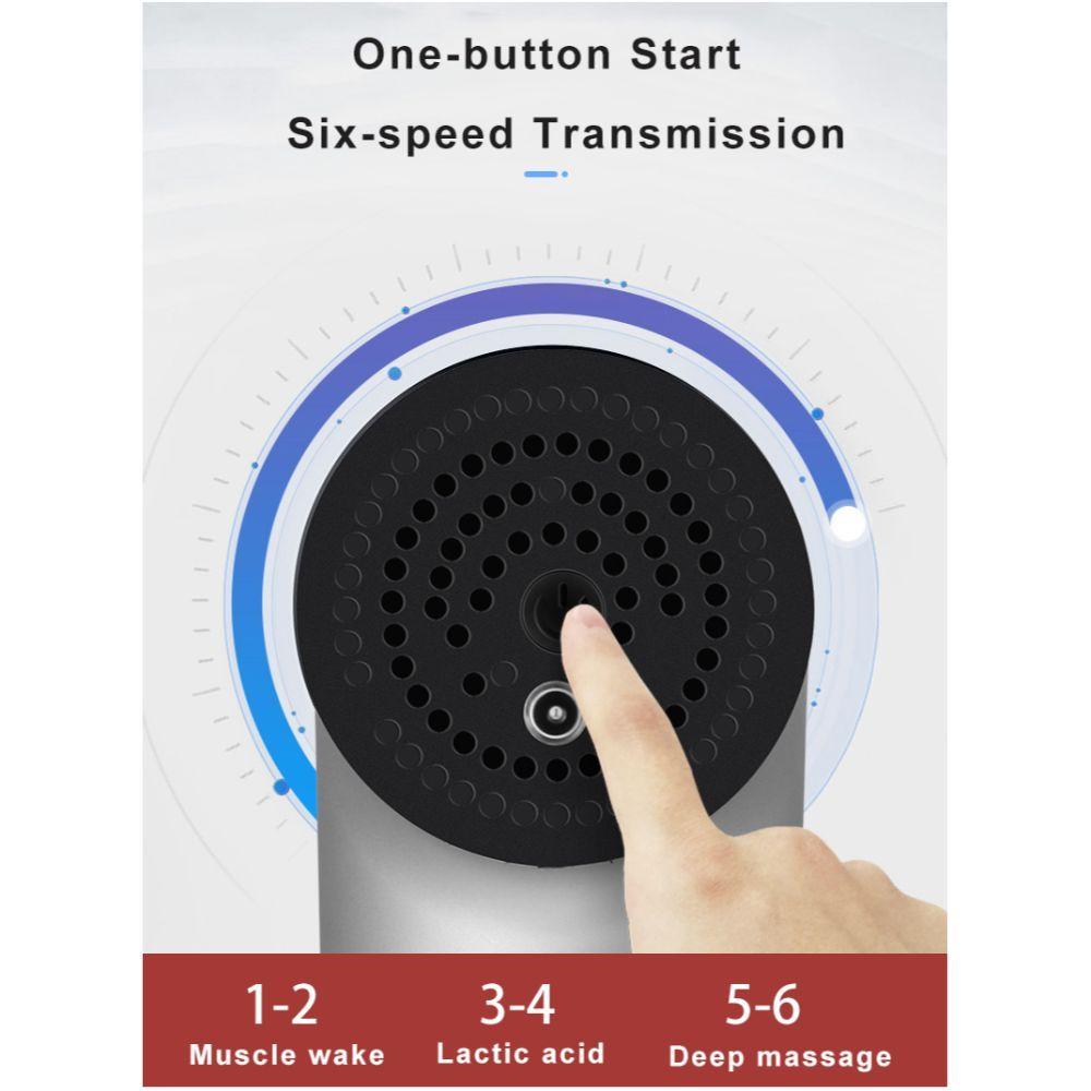 Pistola de Masaje Muscular 4 piezas 6 niveles Spacezat-3