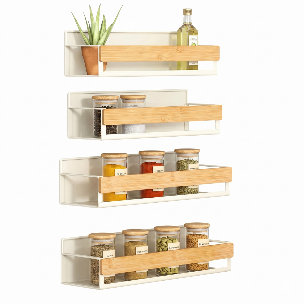 Set 4 Estanterias Organizadores de Cocina Magnéticos Skanes-1