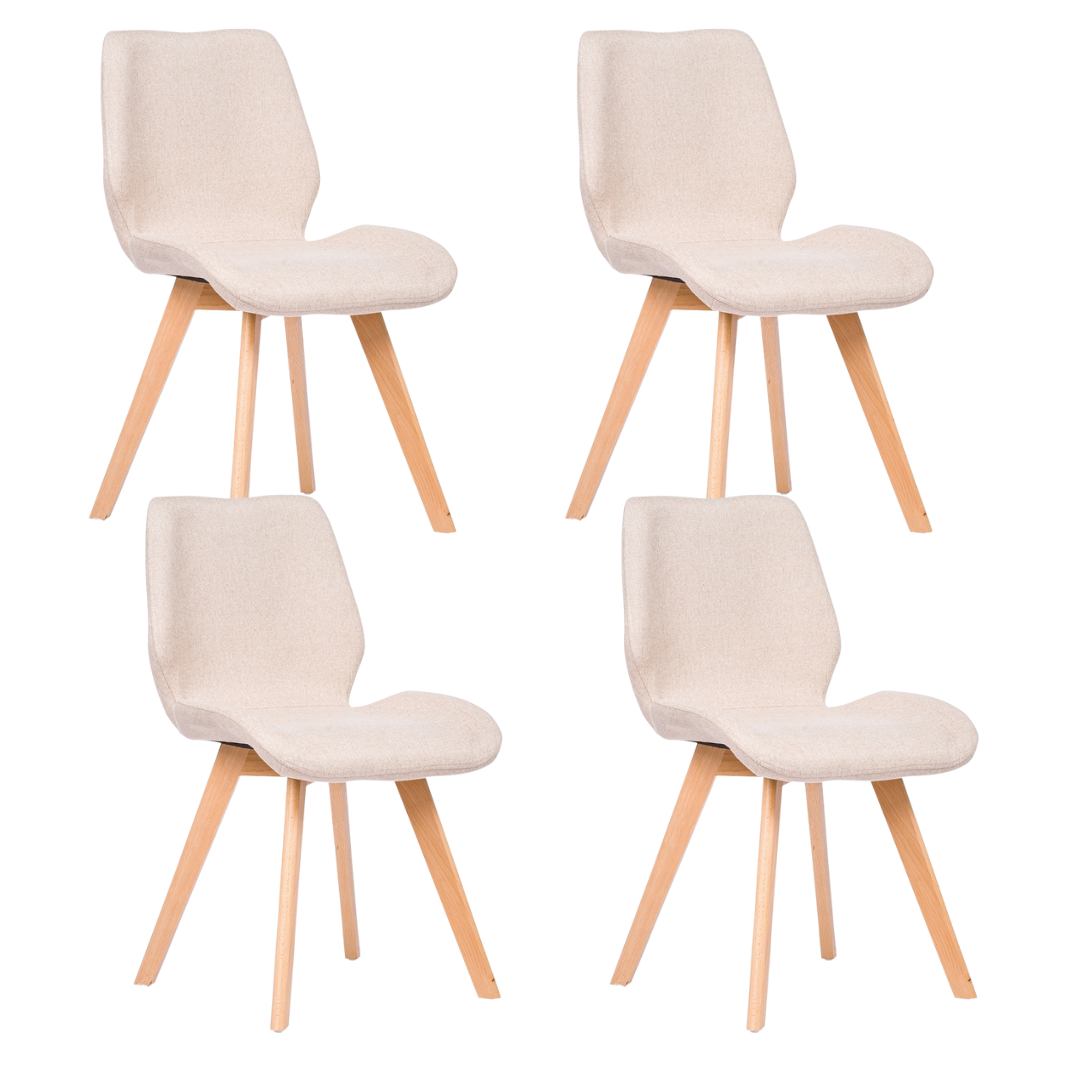 Pack de 4 Sillas Radar Velvet Beige Spacezat-0