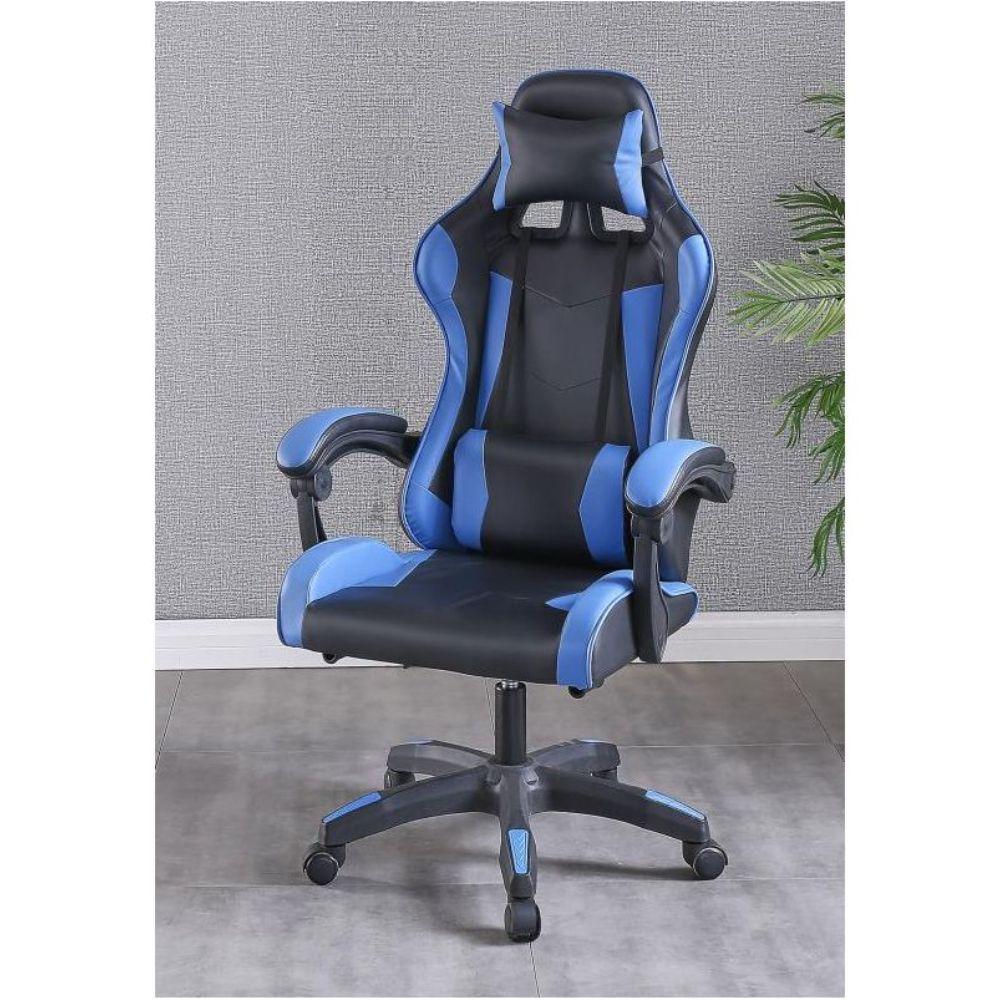 Silla Gamer Ajustable Azul-1