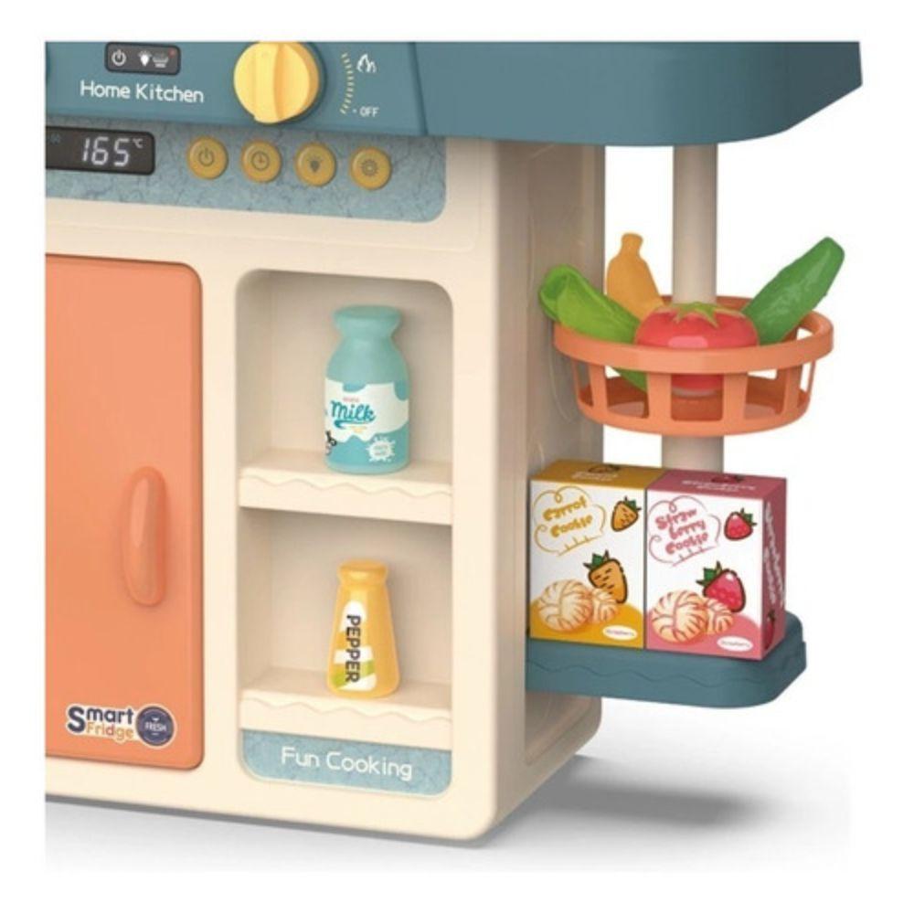 Cocina De Juguete 42 Accesorios Estilo Moderno Celeste-2