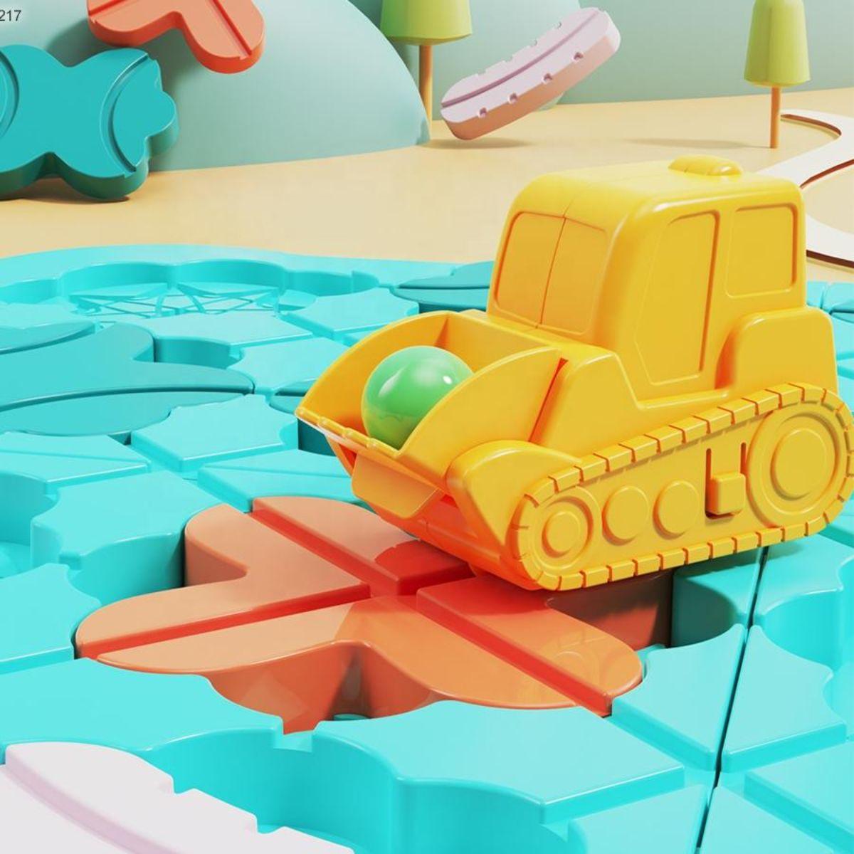 Juego Construcción Pistas de Autos Laberinto Juego de Lógica-3