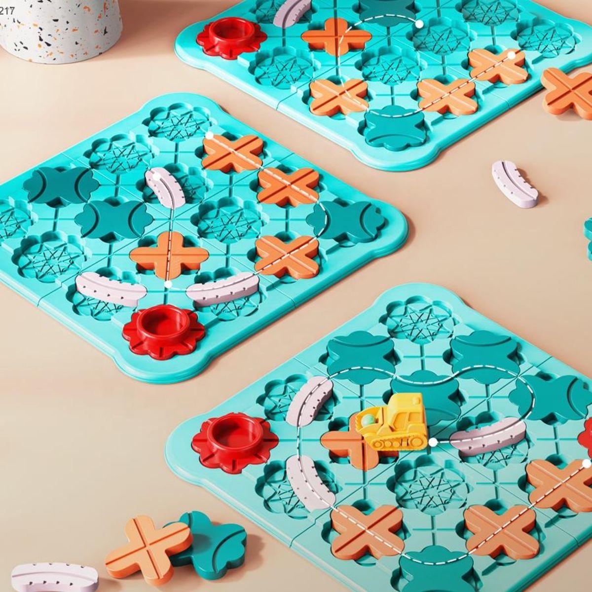 Juego Construcción Pistas de Autos Laberinto Juego de Lógica-4