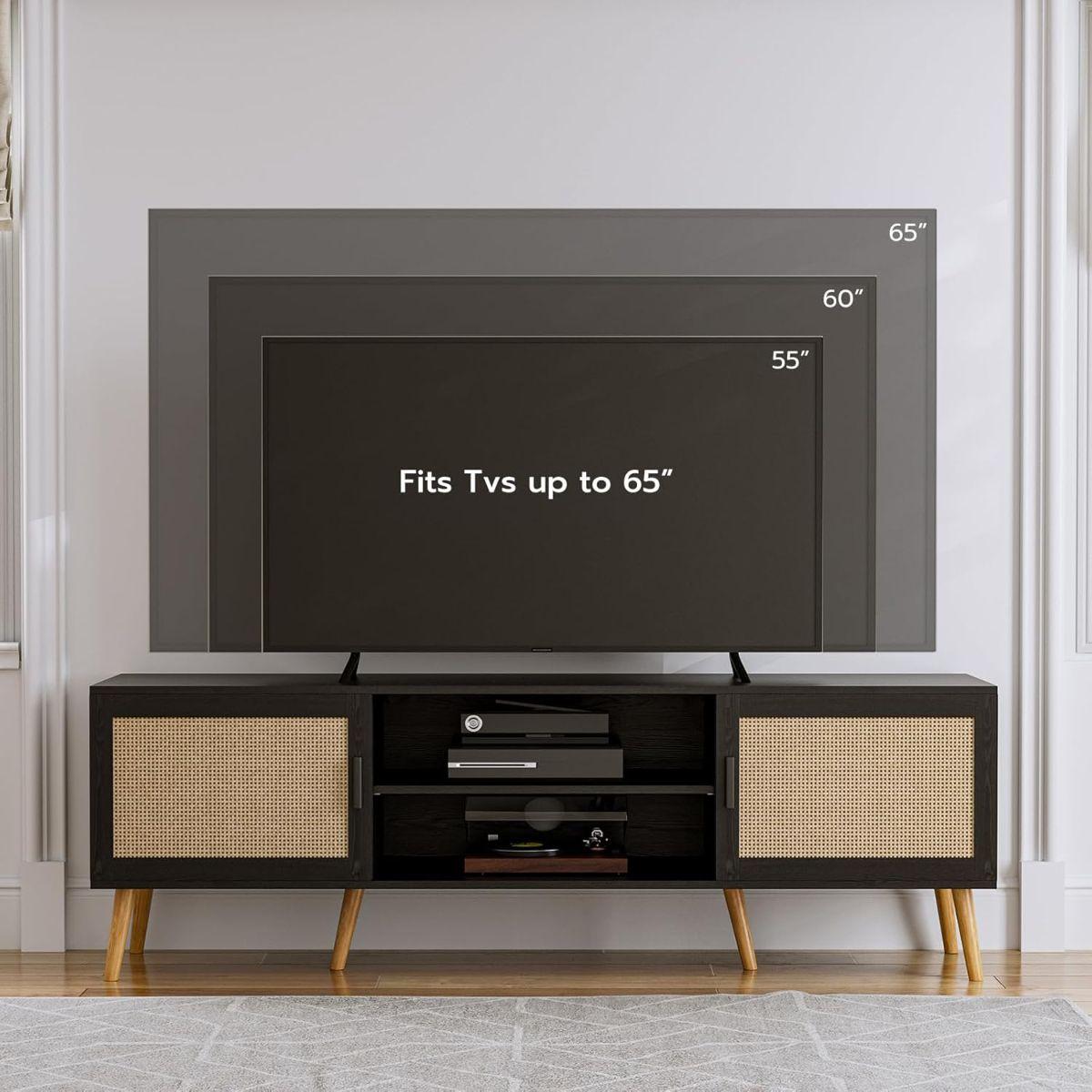 Rack Tv Ratan Negro Forde-5