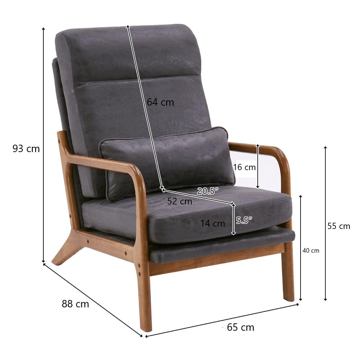 Poltrona Eco cuero Gris Konges-2
