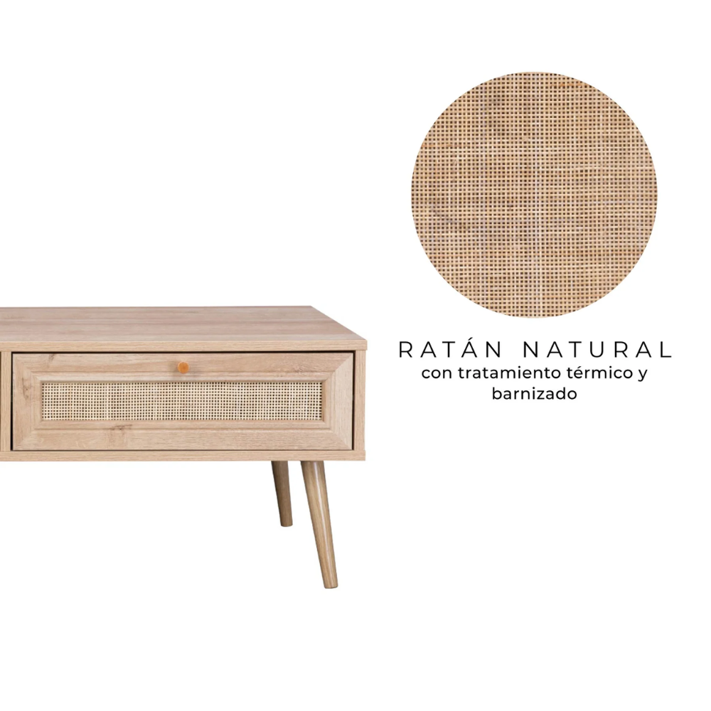 Mesa de Centro con Cajón Ratan Radal-4