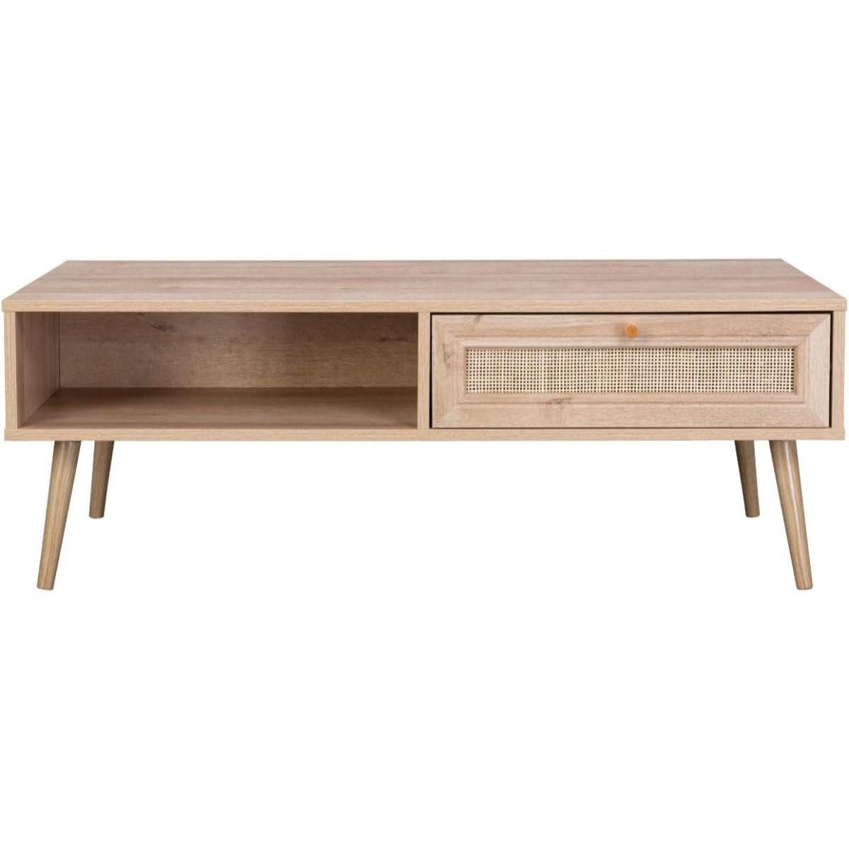 Mesa de Centro con Cajón Ratan Radal-6