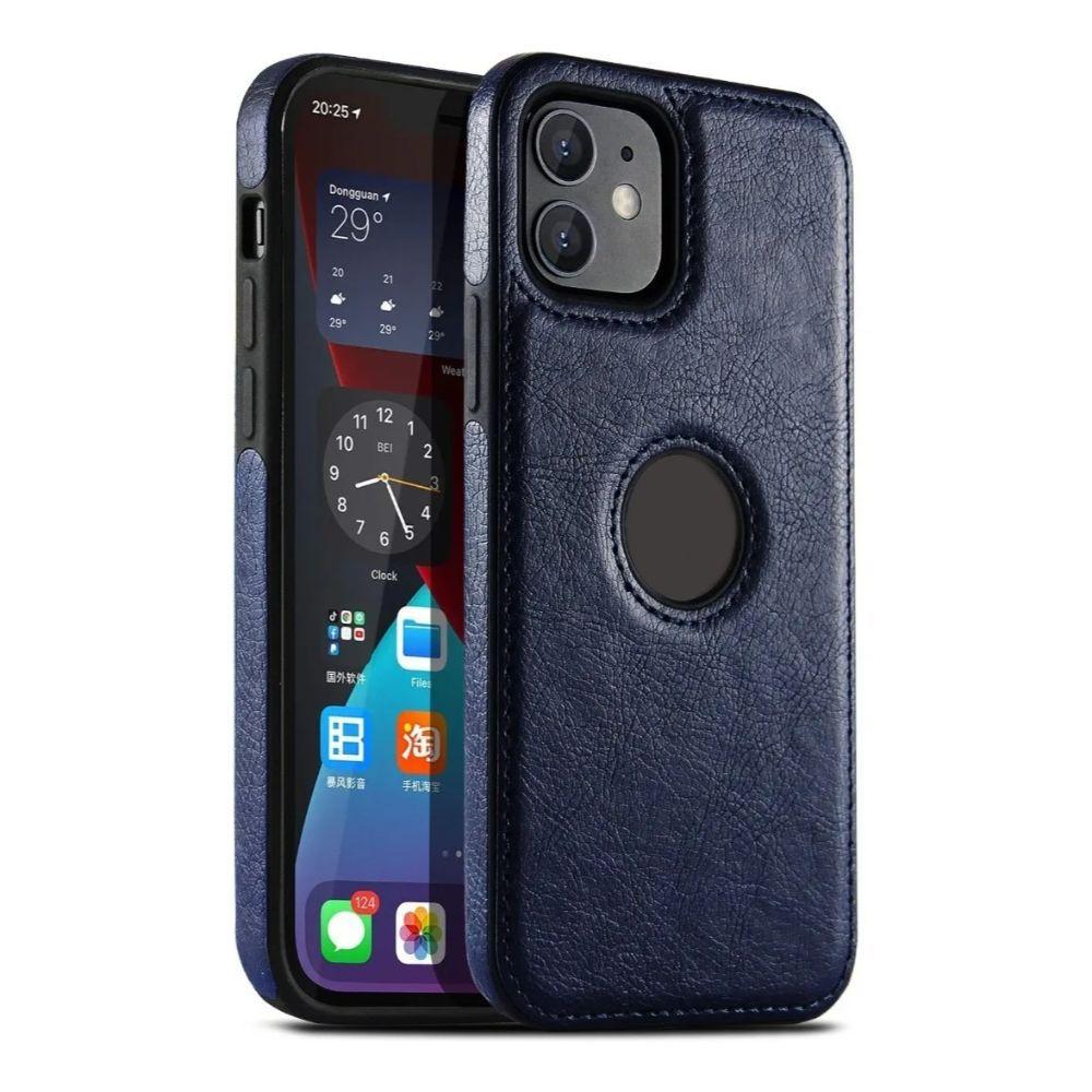 Carcasa Cuero Pu Azul + Lámina Compatible c/ iPhone 11-0