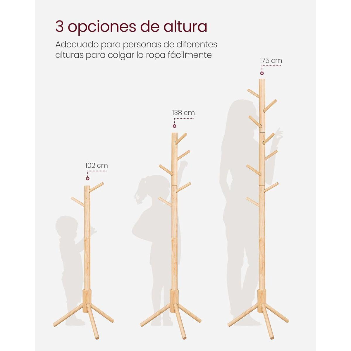 Perchero Madera Arbol Madera Falun-3