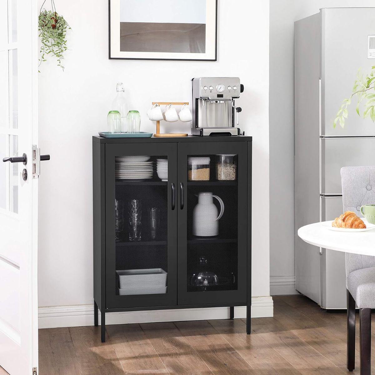 Buffet Aparador Negro Metalico Visrup-6