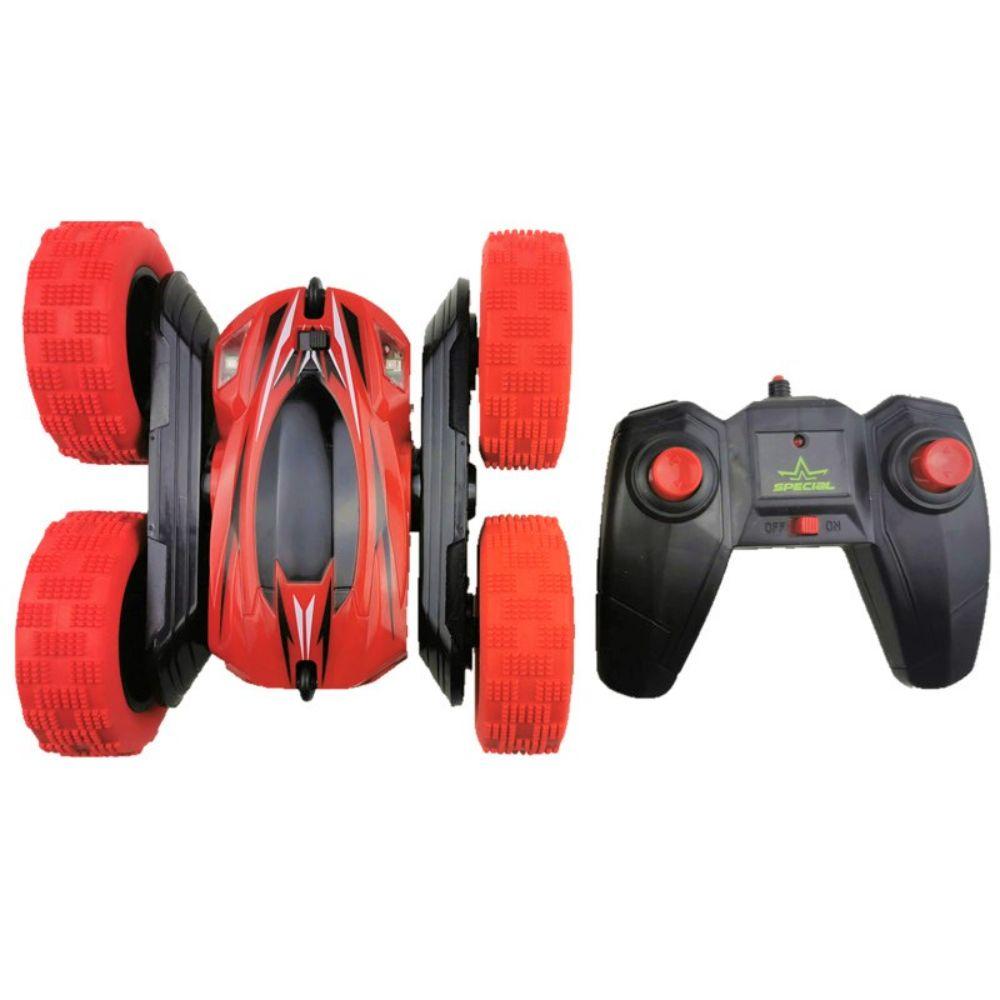 Auto Control Remoto Acrobatico con Giro 360 Grados Rojo-2