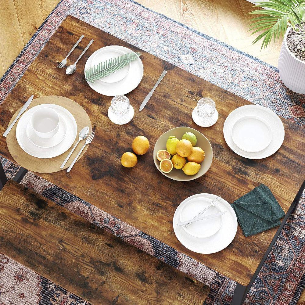 Mesa Comedor Fierro Negro y Madera Selbu-4