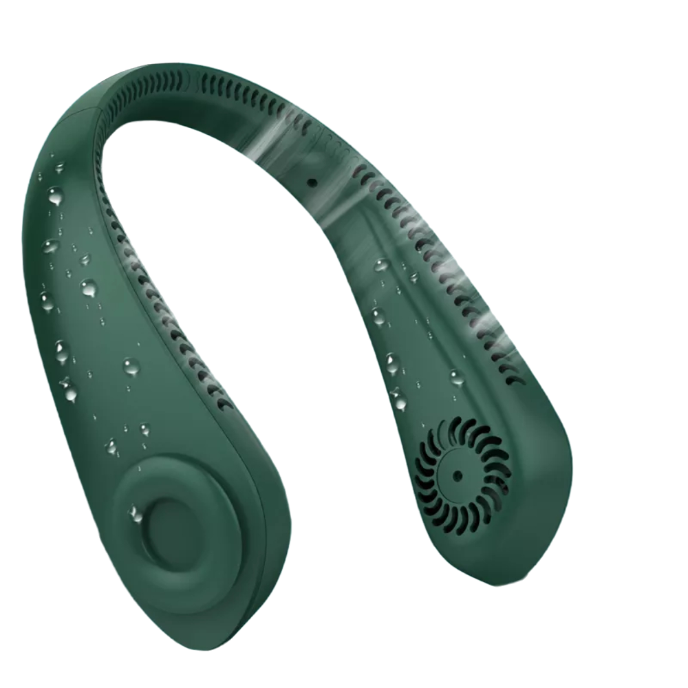Ventilador Portatil de Cuello carga USB Verde Spacezat-1