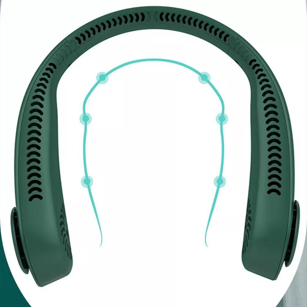 Ventilador Portatil de Cuello carga USB Verde Spacezat-2